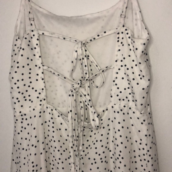 Black and white Polka dotted long maxi dress - Picture 6 of 7